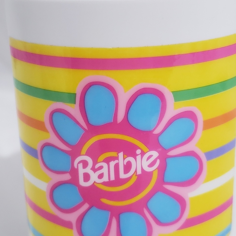 Vintage Rare HTF Barbie Flower Insulated Thermos